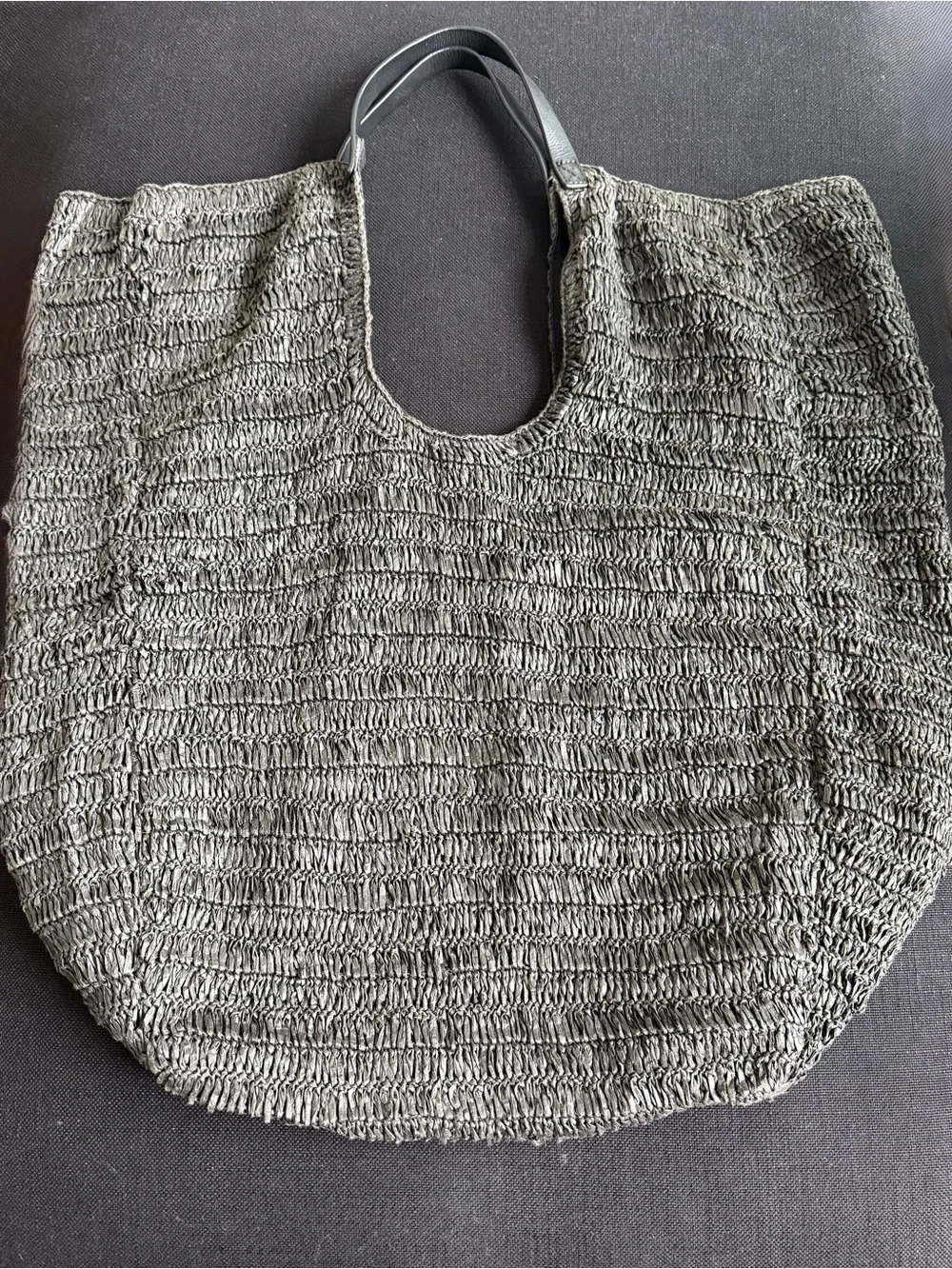 COS Black Woven Oversized Tote